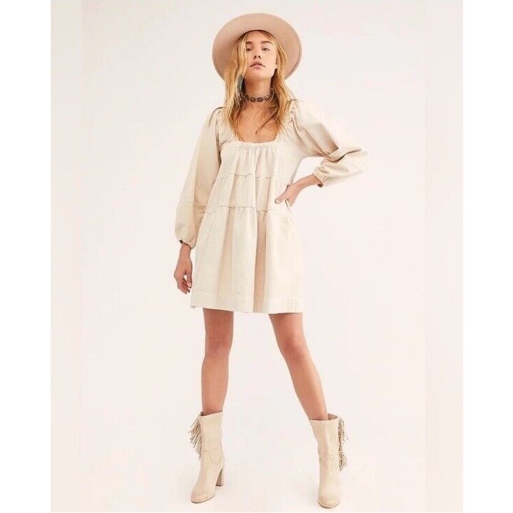 Free people Lou Jean babydoll dress Size small